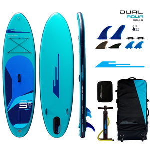 Earth River SUP DUAL 9-6 S3 (GEN 3) AQUA Inflatable Paddle Board