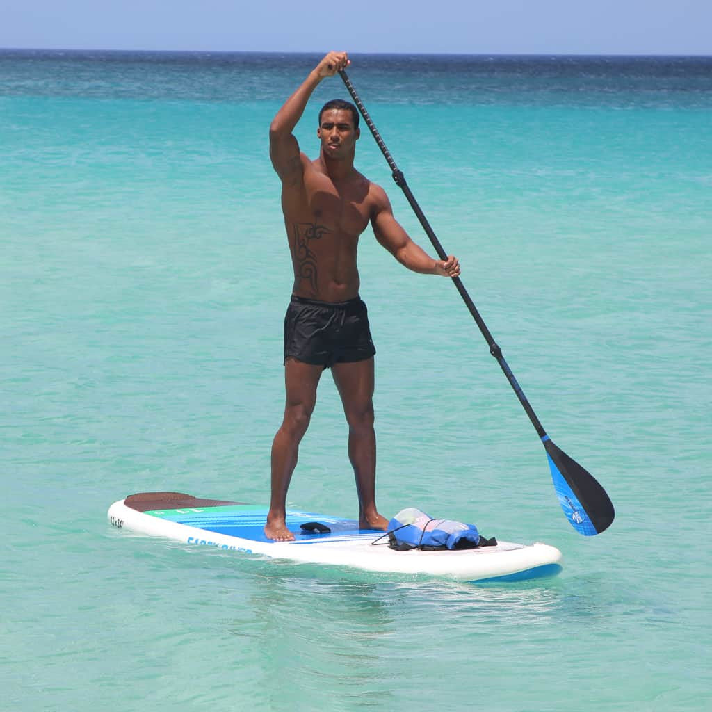 Earth River SUP Carbon Black V2 - FULL Carbon Paddle - Blue Lake