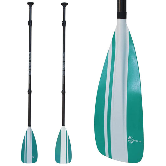 Earth River SUP NRF Blade + FIBERGLASS Shaft 3 Piece Travel Paddle