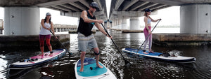 Crossover SUP inflatable paddled by men and women