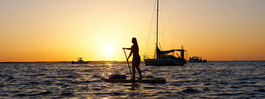 Paddler using safety gear
