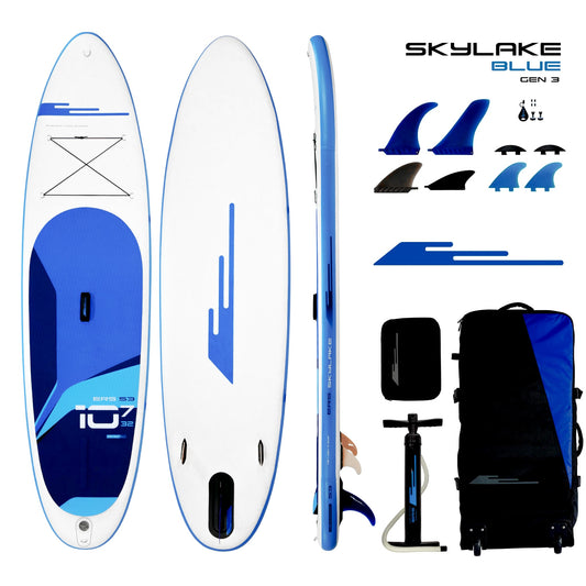 Earth River SUP SKYLAKE 10-7 S3 (GEN 3) BLUE Inflatable Paddle Board (10'7"x32"x5")