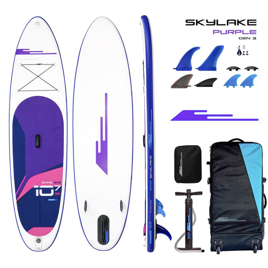 Earth River SUP SKYLAKE 10-7 S3 (GEN 3) PURPLE Inflatable Paddle Board (10'7"x32"x5")