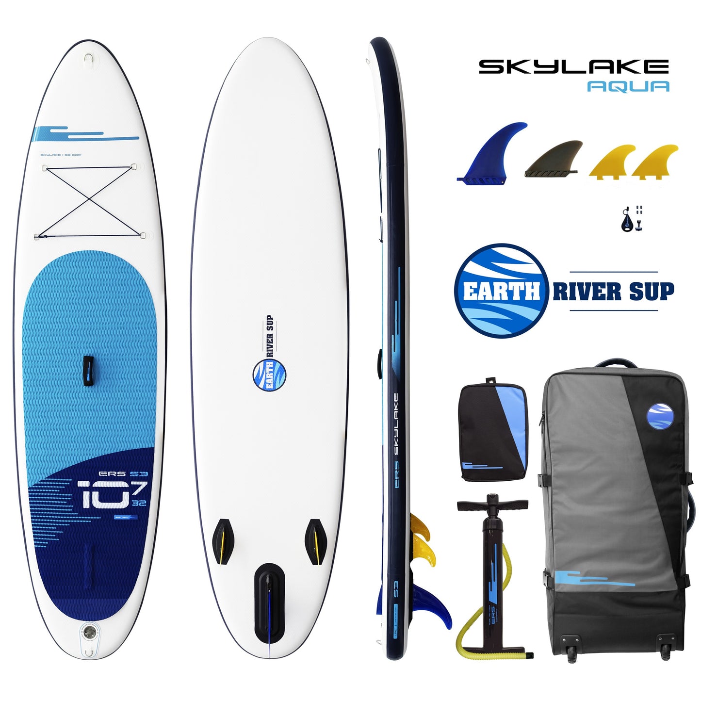 Earth River SUP SKYLAKE 10-7 S3 AQUA Inflatable Paddle Board - RESERVED