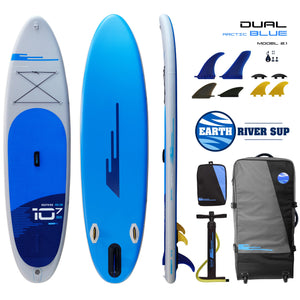 Earth River SUP DUAL 10-7 S3 (MODEL 2.1) ARCTIC BLUE Inflatable Paddle Board
