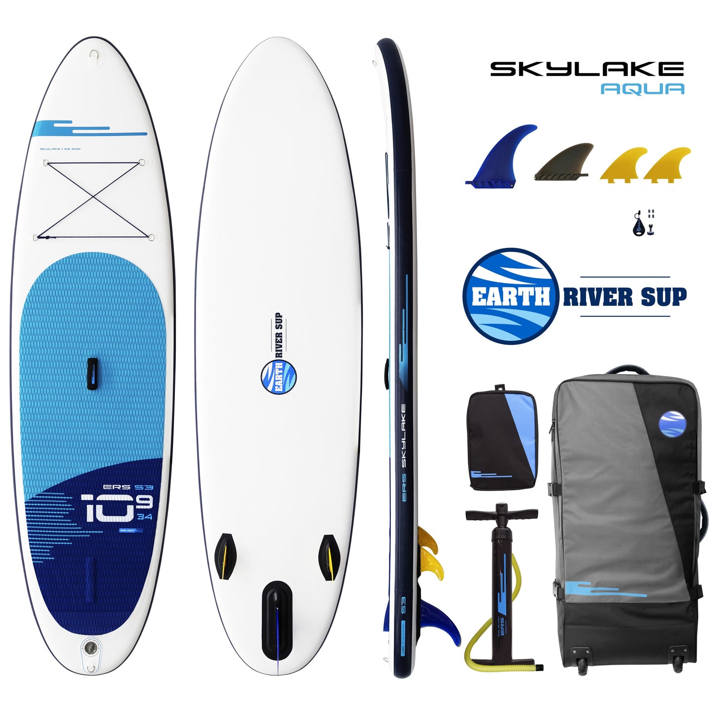 Earth River SUP SKYLAKE 10-9 S3 (MODEL 2) AQUA Inflatable Paddle Board