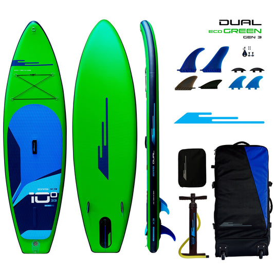 Earth River SUP DUAL 10-0 X3 (GEN 3) GREEN Inflatable Paddle Board (10'0"x33"x6")