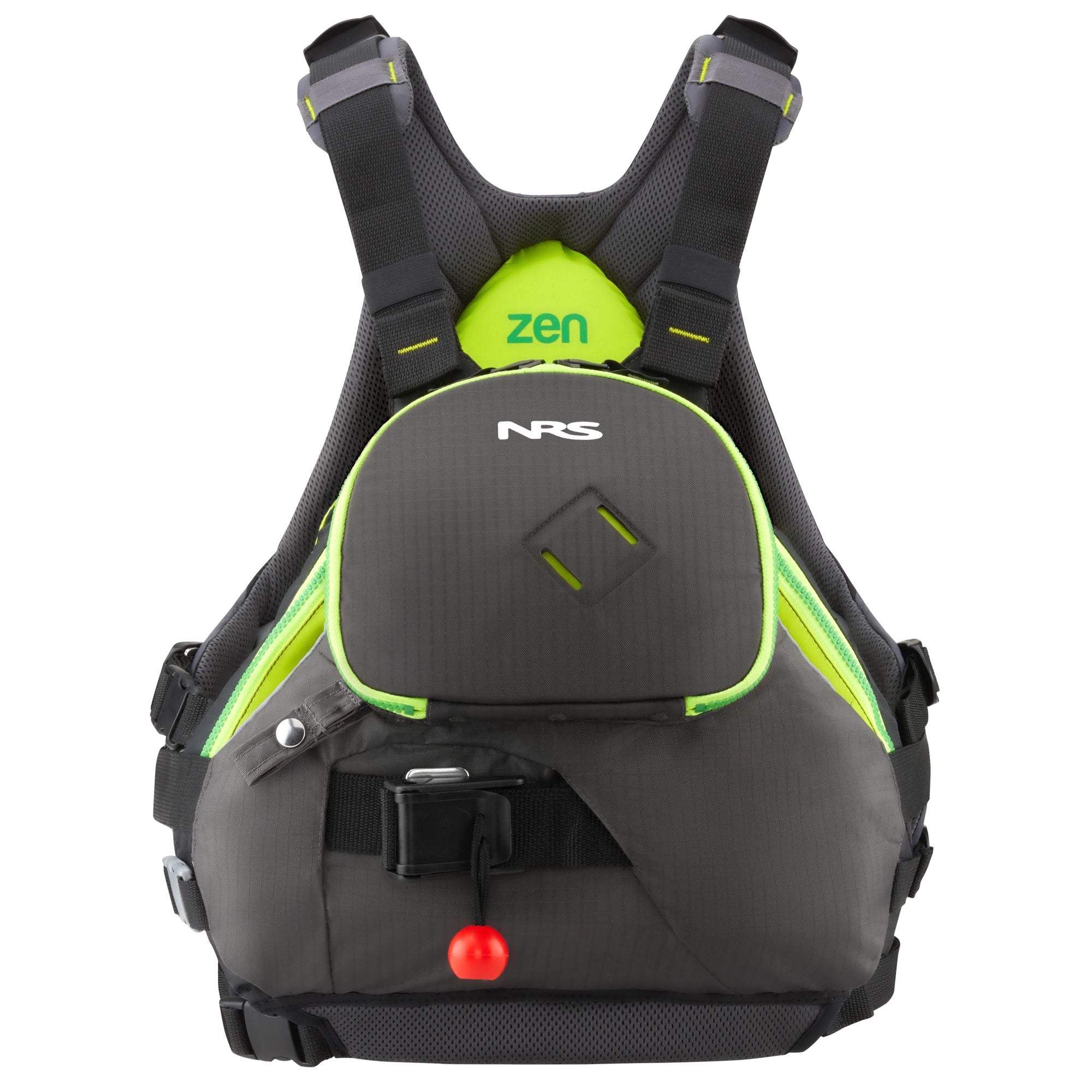 NRS ZEN RESCUE PFD Life Jacket - Charcoal | Lime – Pumped Up Sup