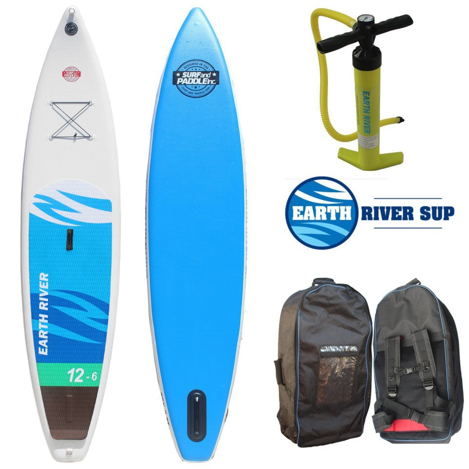 Earth River SUP 12'6"x32" Inflatable Stand Up Paddle Board 2016 - RED Badge