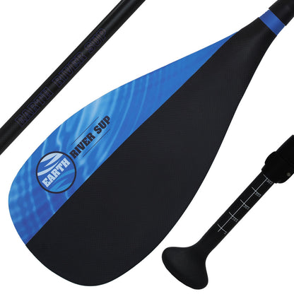 Earth River SUP Carbon Black V2 - FULL Carbon Paddle - Blue Lake
