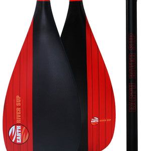 Earth River SUP Carbon Black V2 - FULL Carbon Paddle - Redwood