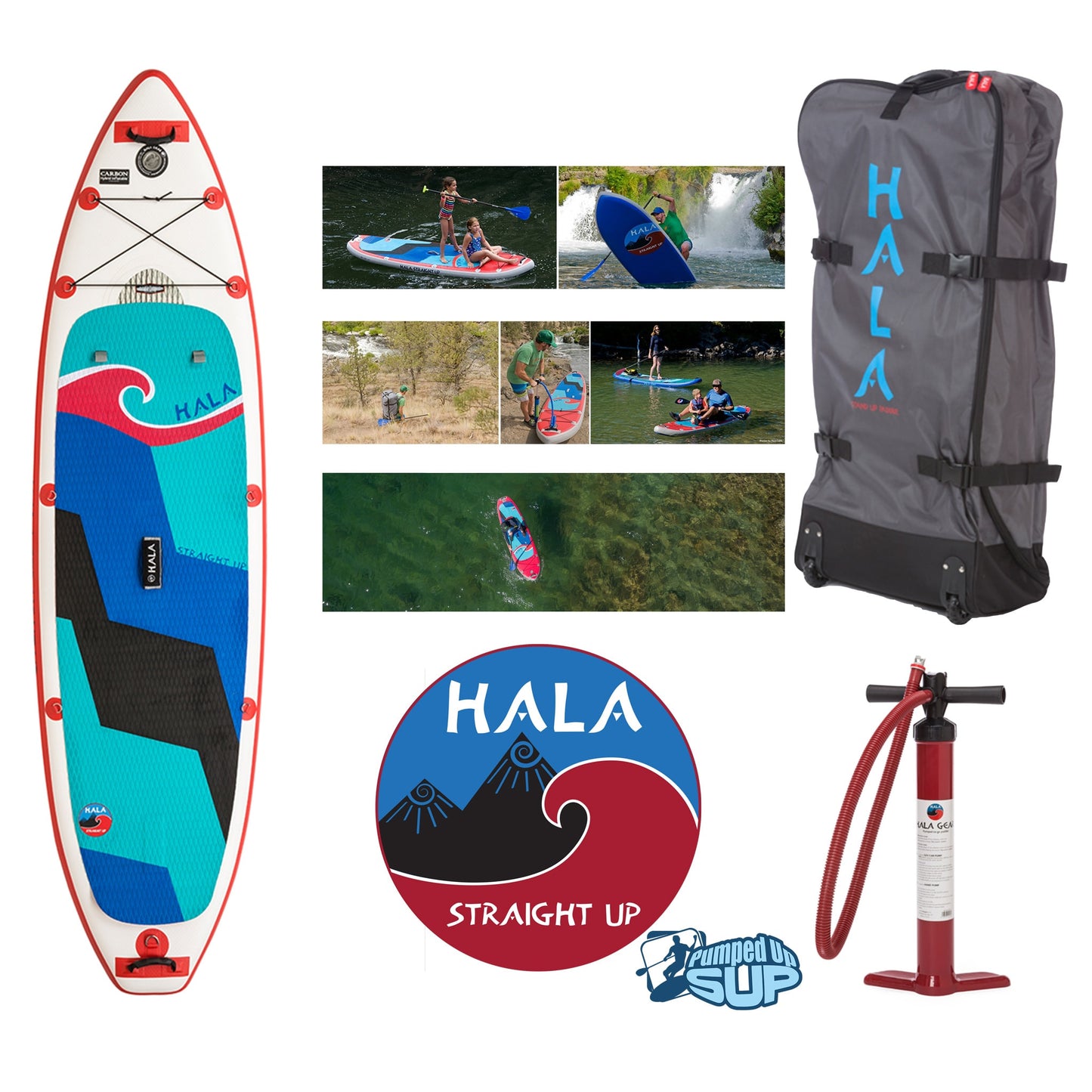 HALA CARBON STRAIGHT UP Inflatable SUP (10'6 x 32" x 6")