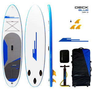 Earth River SUP DECK 10-7 S3 (GEN 3) BLUE Inflatable Paddle Board (10'7"x32"x5")