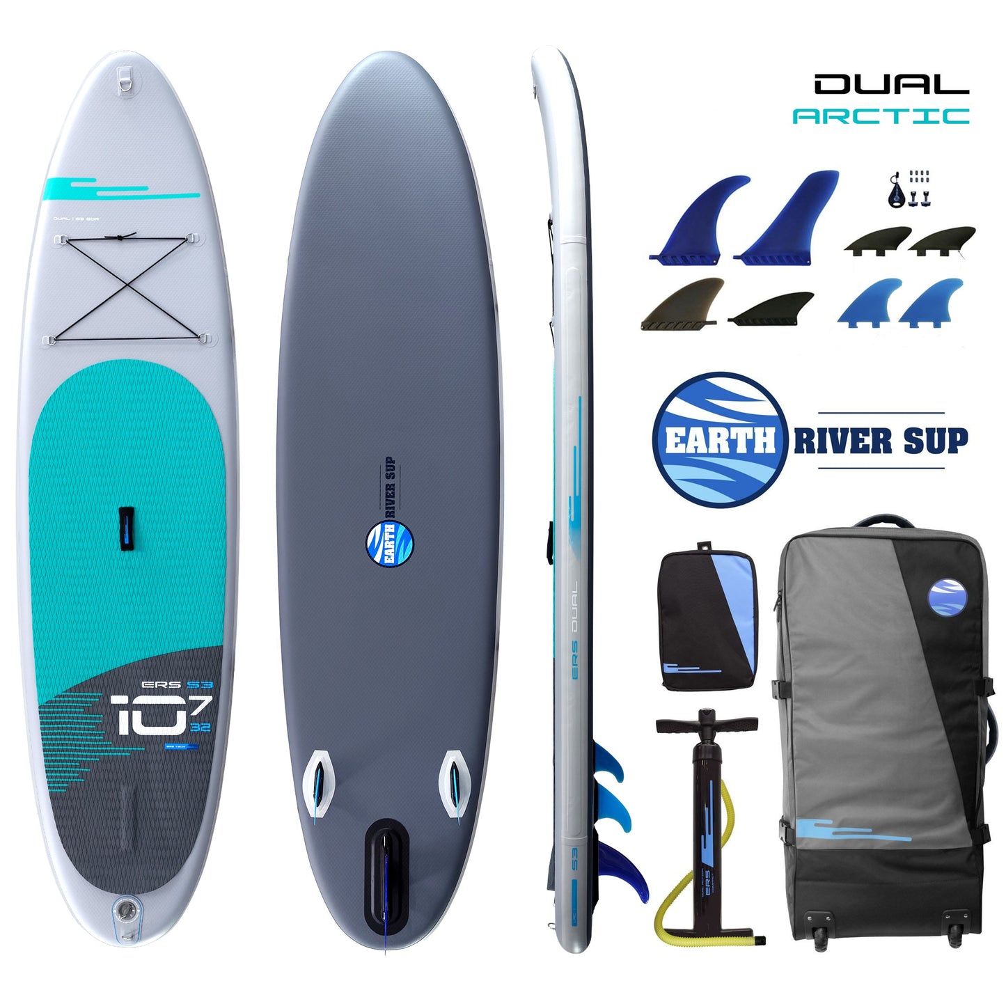 Earth River SUP DUAL 10-7 S3 ARCTIC Inflatable Paddle Board - RESERVED