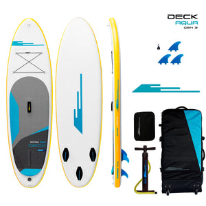 Earth River SUP DECK 9-6 S3 (GEN 3) AQUA Inflatable Paddle Board (9'6"x31"x5")