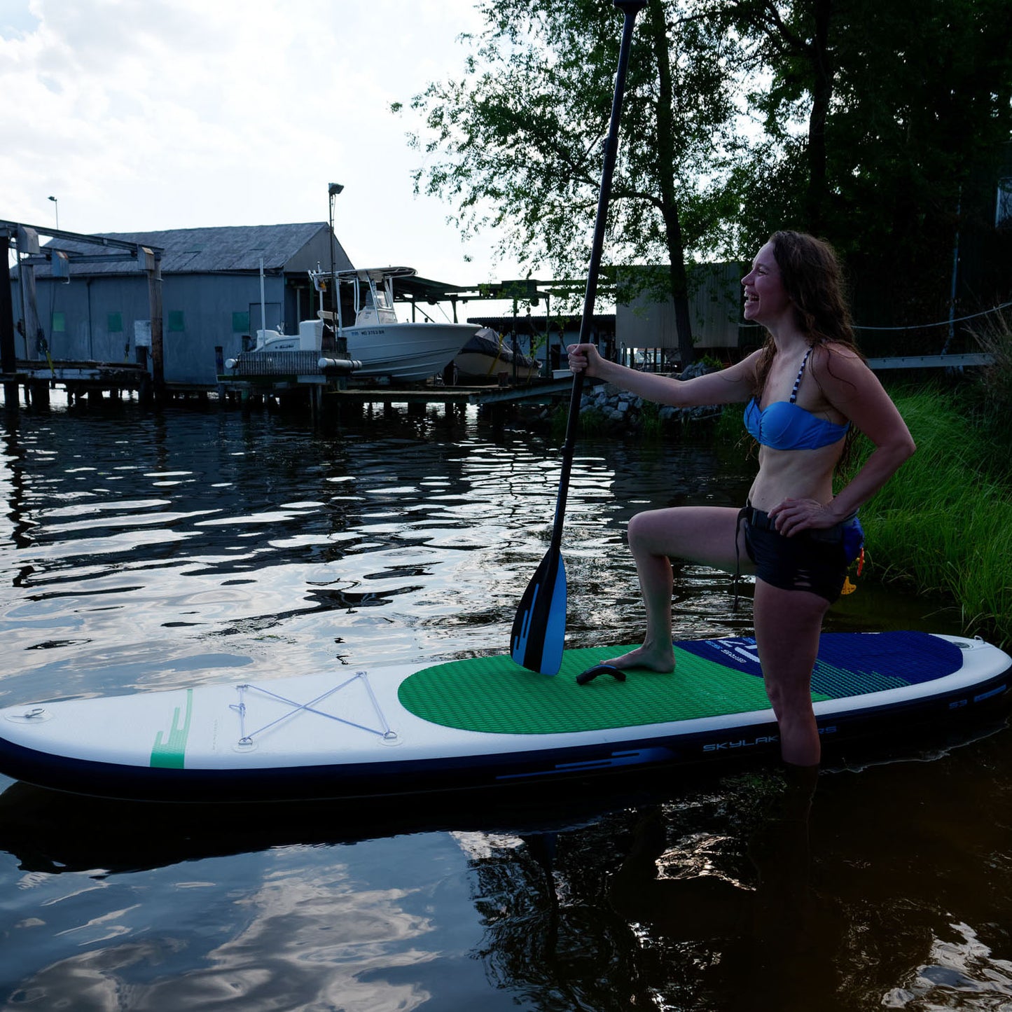 EX FLEET Earth River SUP SKYLAKE 10-7 S3 GREEN Inflatable Paddle Board