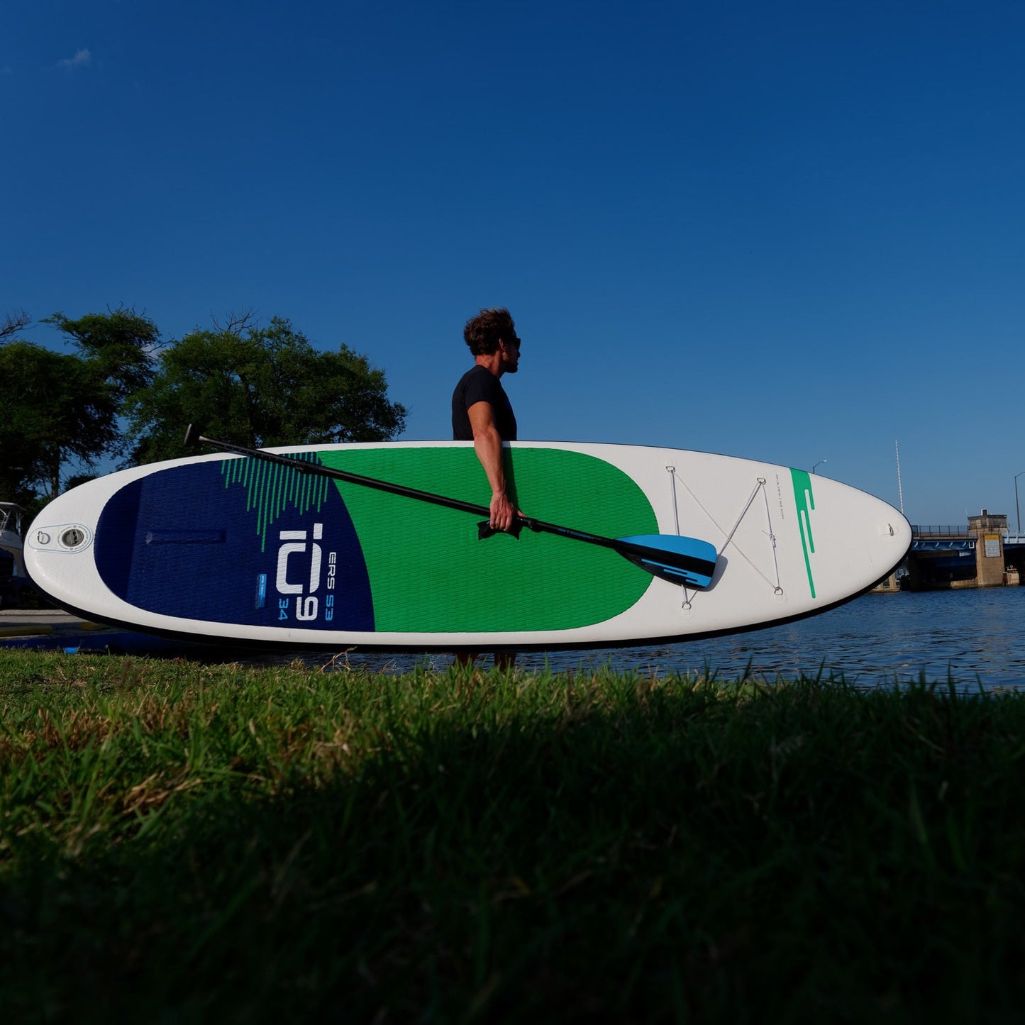 Ex-Fleet Earth River SUP SKYLAKE 10-9 S3 GREEN Inflatable Paddle Board