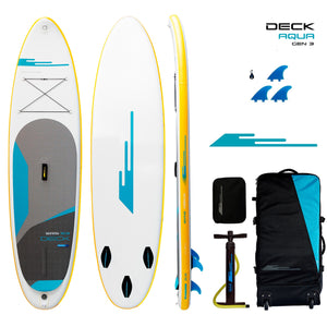 Earth River SUP DECK 10-7 S3 (GEN-3) AQUA Inflatable Paddle Board (10'7"x32"x5")