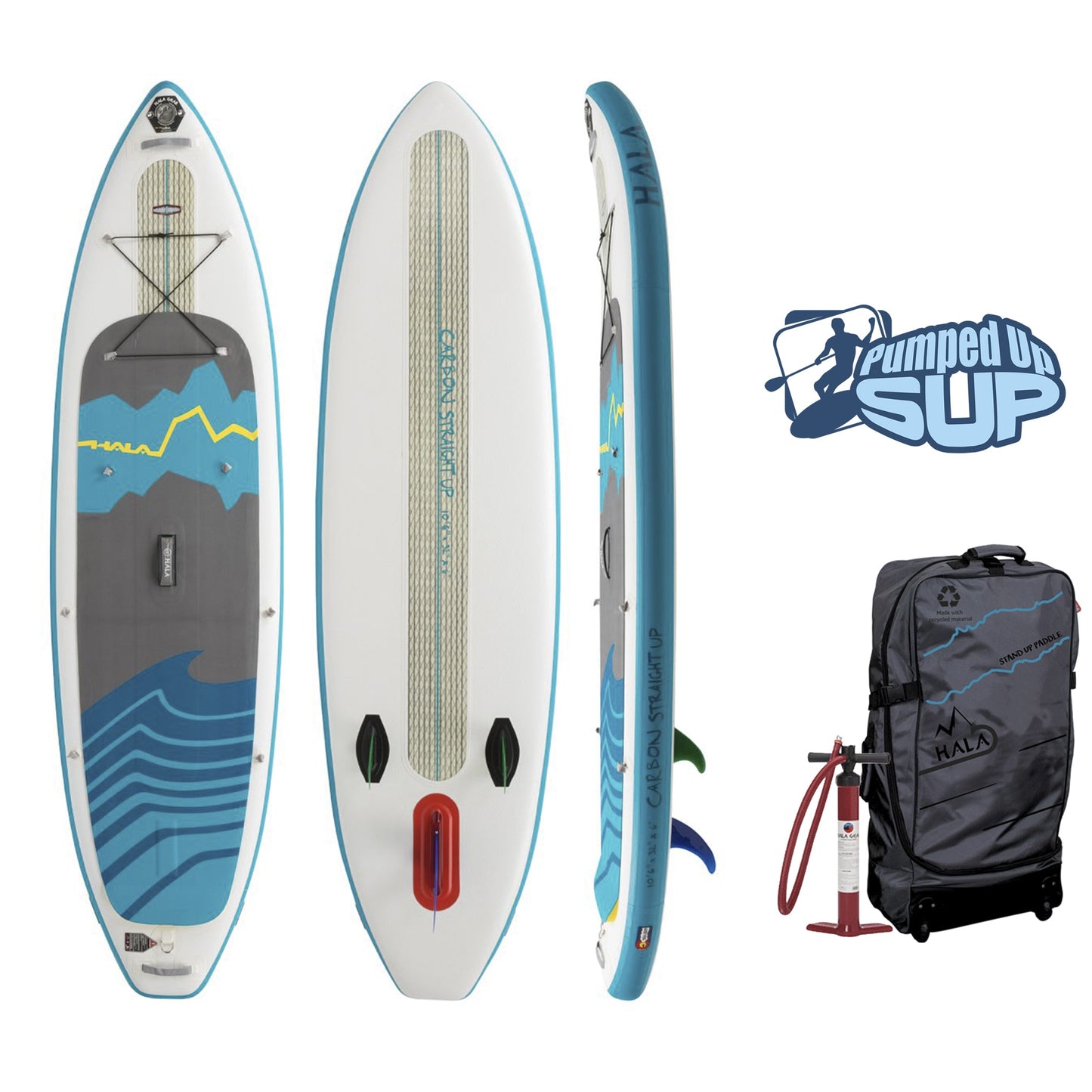 HALA CARBON STRAIGHT UP Inflatable SUP (10'6 x 32" x 6")
