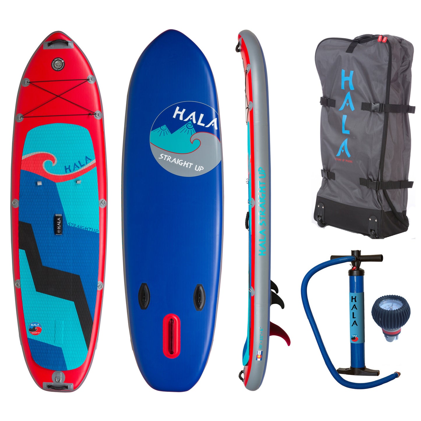 Hala Straight Up 10"x33" Inflatable Stand Up Paddle Board