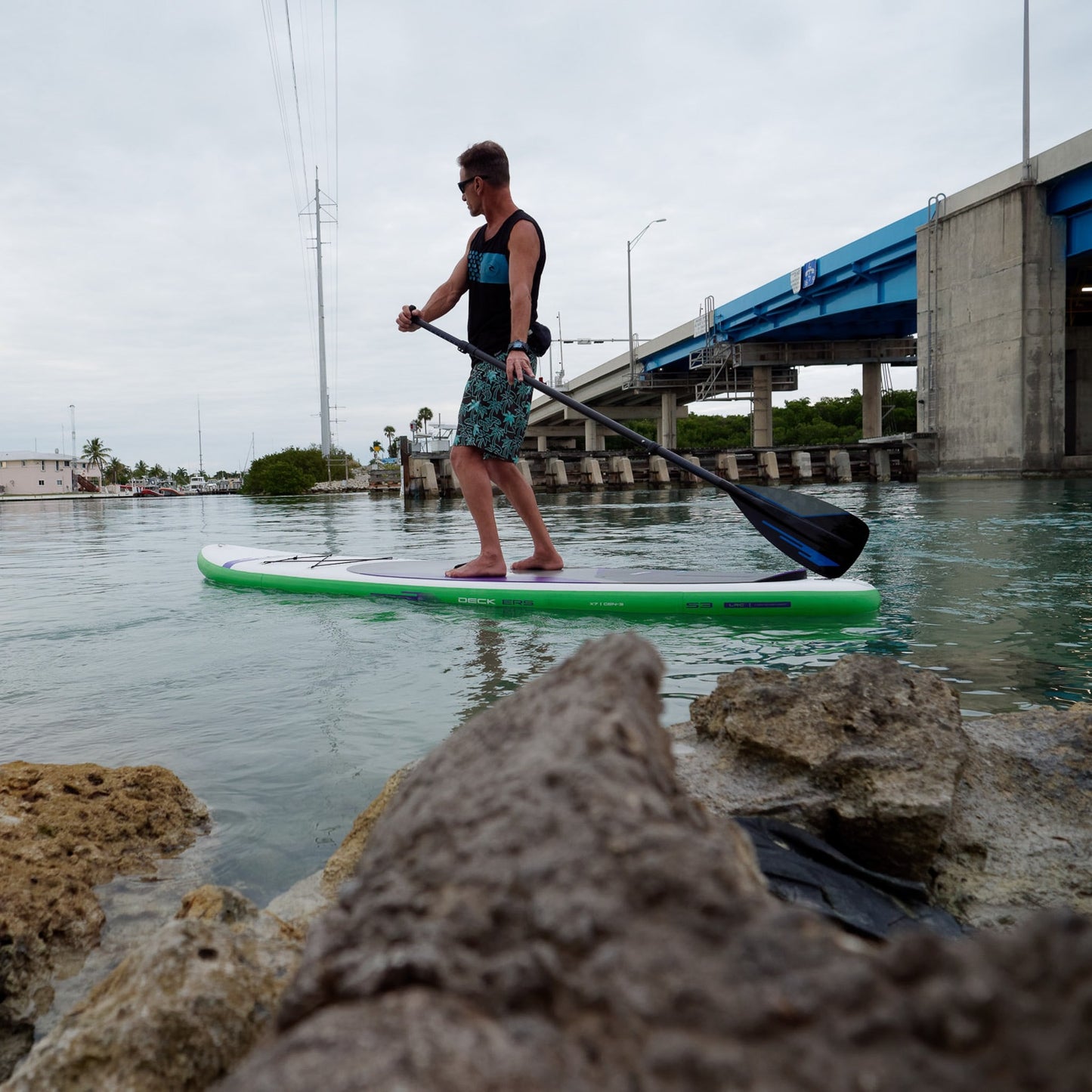 ERS HYBRID 85 SUP PADDLE -  1|2|3 PIECE OPTIONS (GEN-3) - DARK BLUE