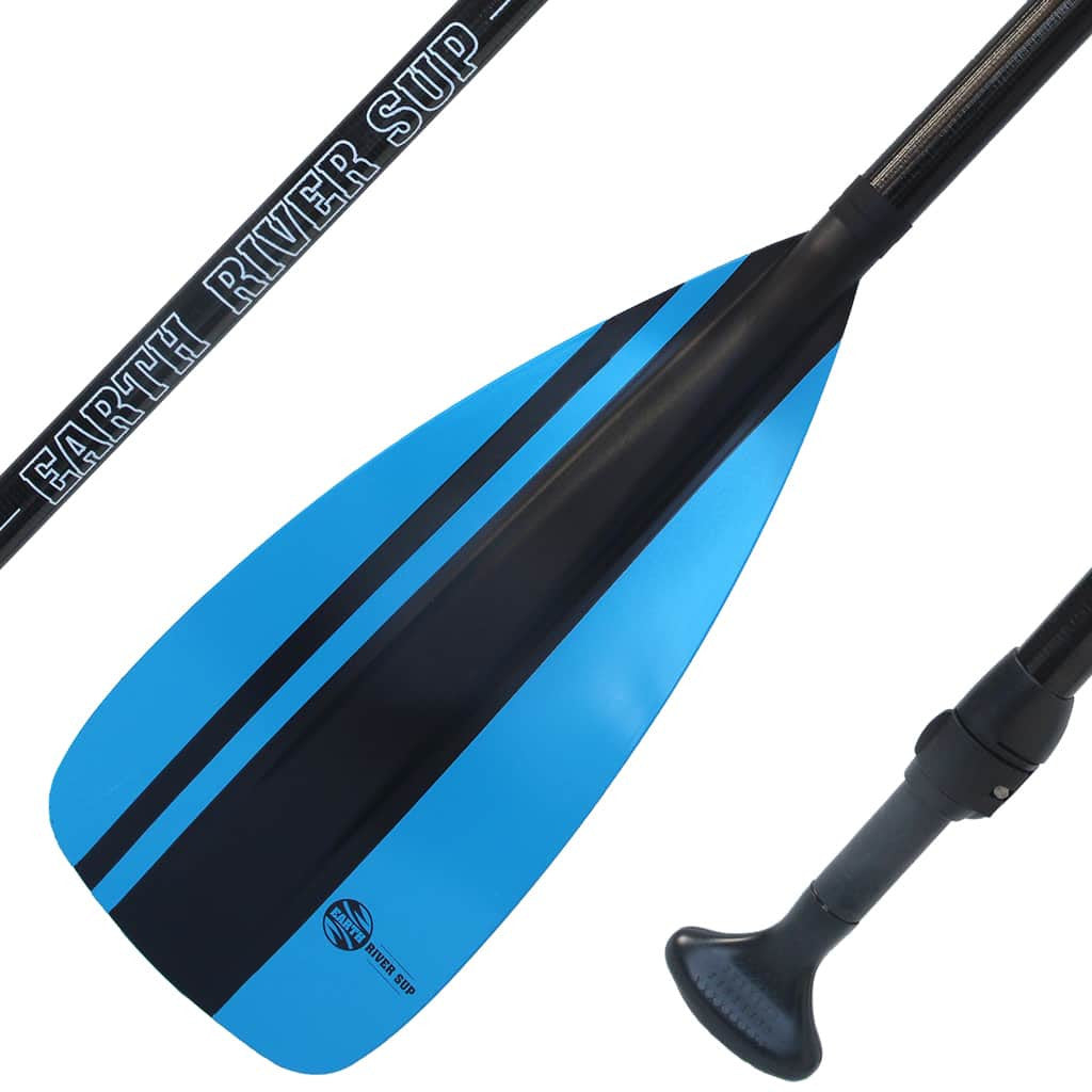 Earth River SUP NRF Blade + FIBERGLASS Shaft 3 Piece Travel Paddle