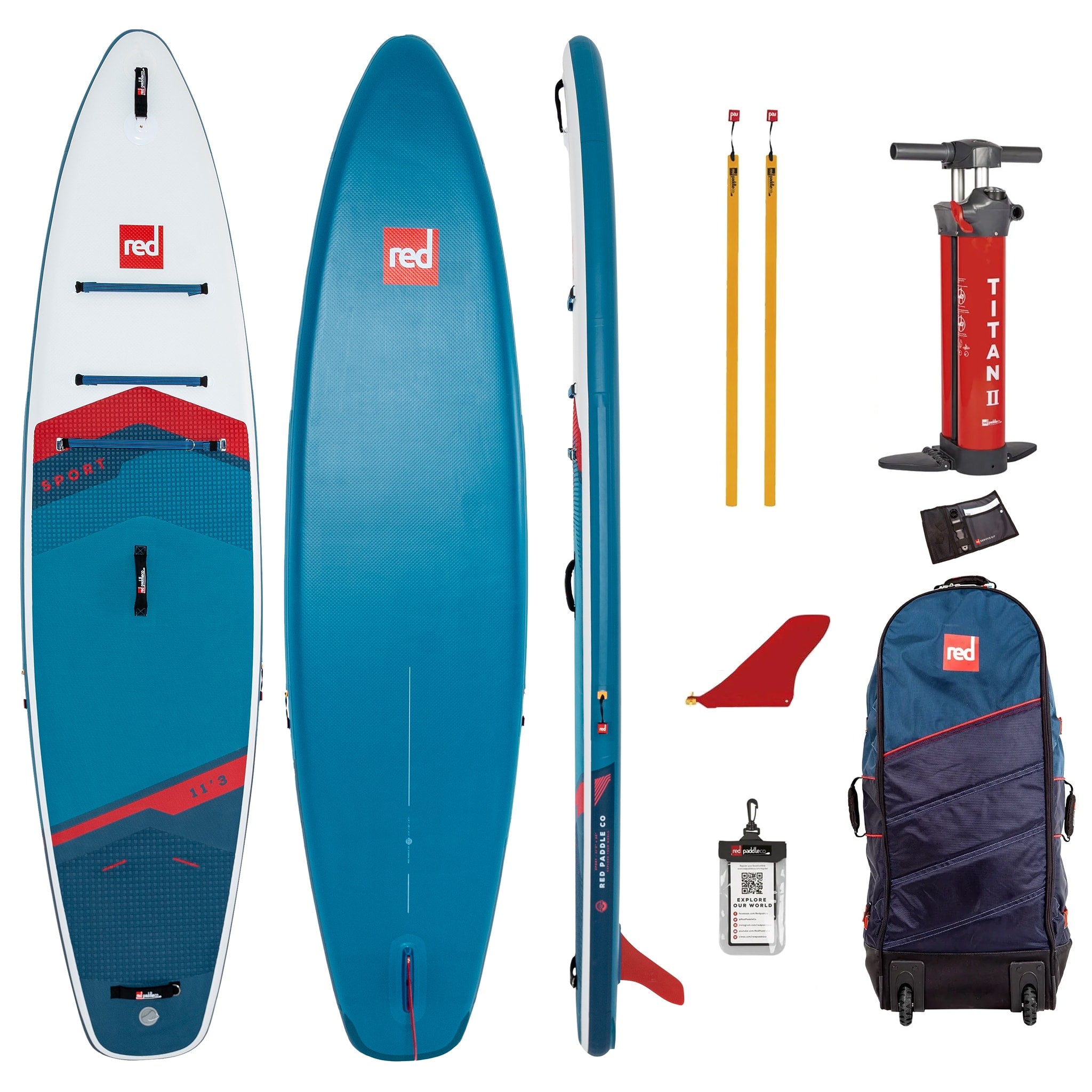 Red Paddle Co 11'3 Sport Purple MSL Inflatable Paddle Board Package