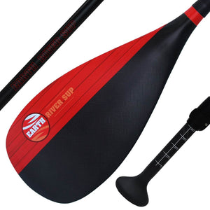 Earth River SUP Carbon Black V2 - FULL Carbon Paddle - Redwood