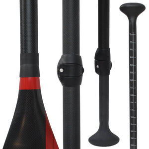 Earth River SUP Carbon Black V2 - FULL Carbon Paddle - Redwood