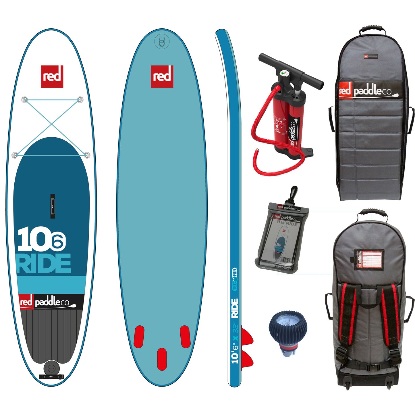 Red Paddle Co RIDE 10'6"x32" Inflatable Stand Up Paddle Board 2015