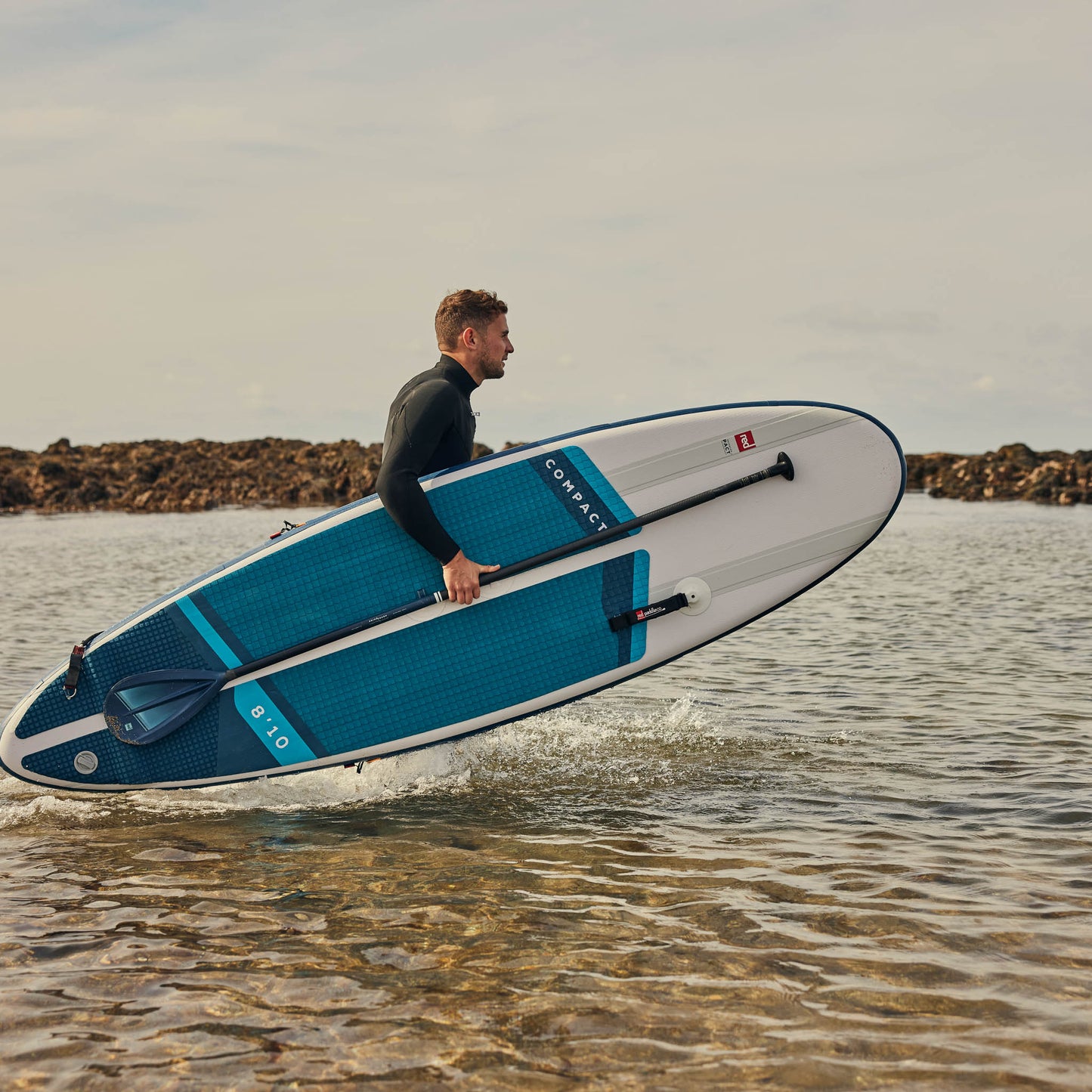 Red Paddle Co 8'10 COMPACT Inflatable Surfing Travel SUP Package