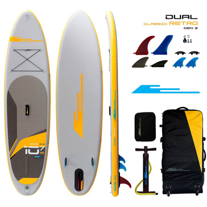 Earth River SUP DUAL 10-7 S3 (GEN 3) RETRO Inflatable Paddle Board (10'7"x32"x5")
