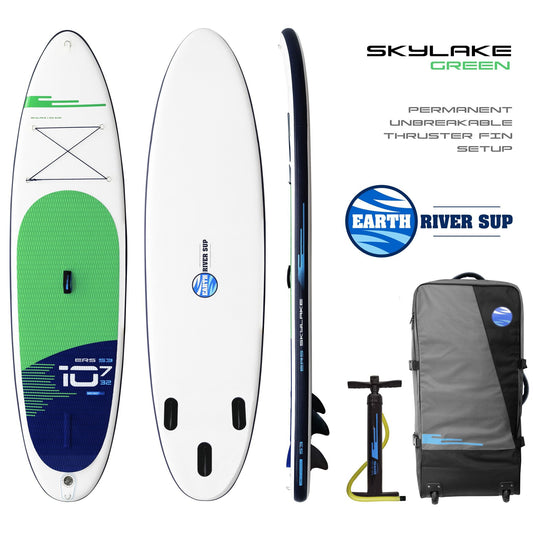 EX FLEET Earth River SUP SKYLAKE 10-7 S3 GREEN Inflatable Paddle Board