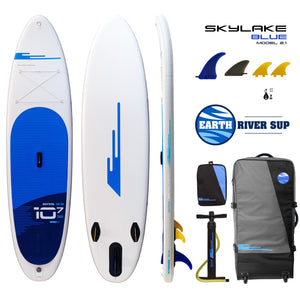 Earth River SUP SKYLAKE 10-7 S3 BLUE Inflatable Paddle Board (10'7"x32"x5")