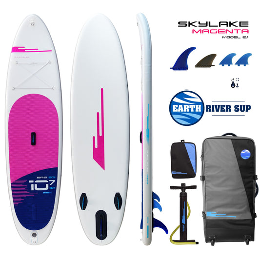 Earth River SUP SKYLAKE 10-7 S3 MAGENTA Inflatable Paddle Board (10'7"x32"x5")