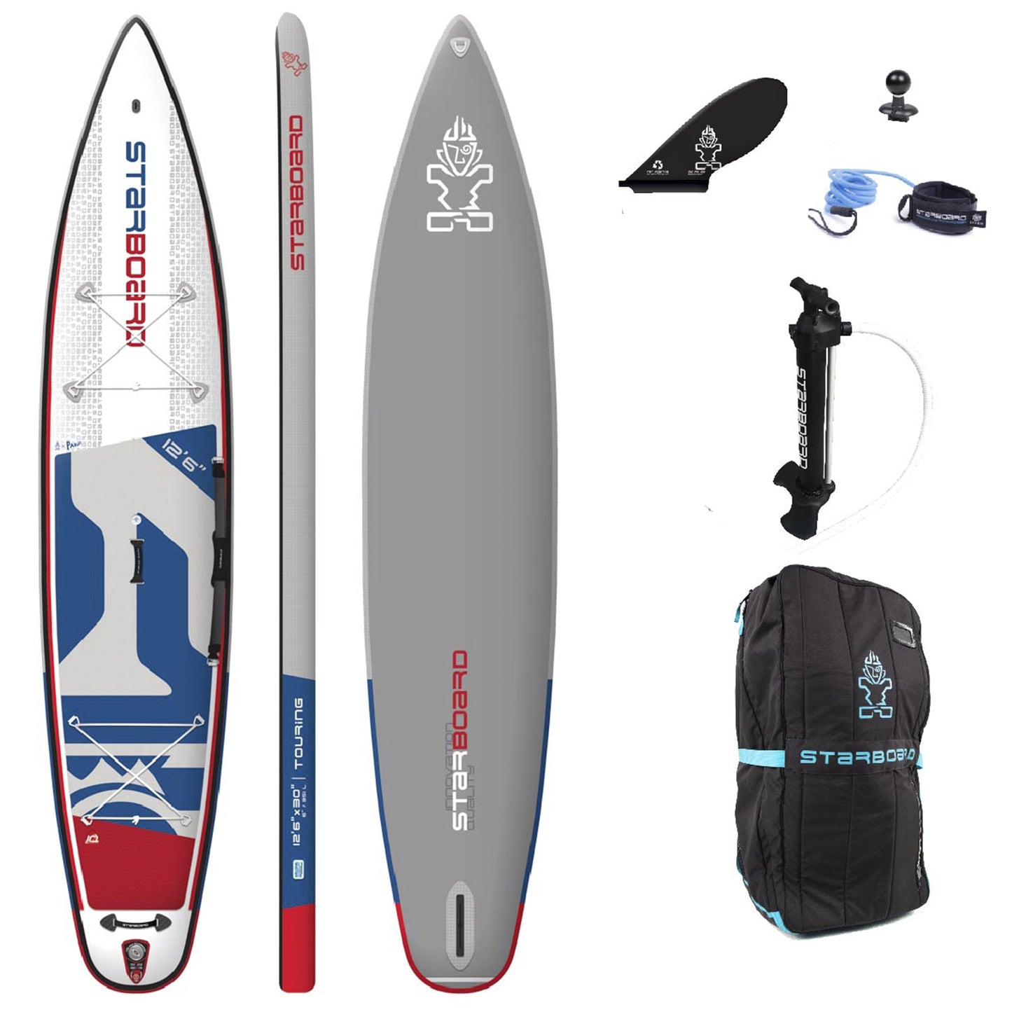 Starboard iGO DELUXE TOURING Inflatable SUP (12'6"x30"x6")